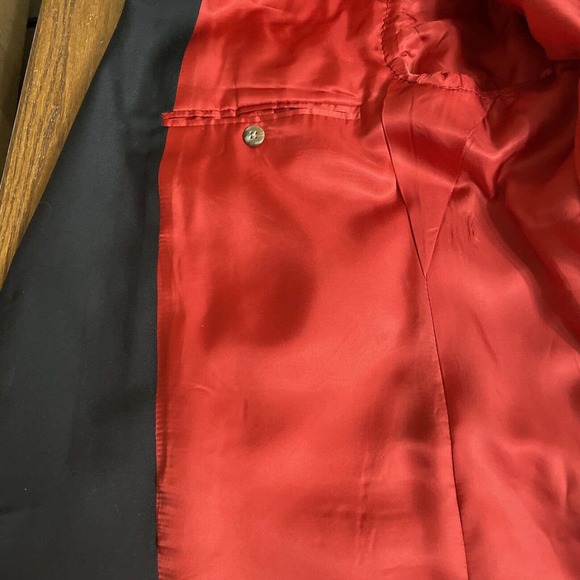 Samuelsohn Black Wool Sport Coat 42R Alton Super 110s Made in Canada Dry Cleaned - Picture 10 of 13